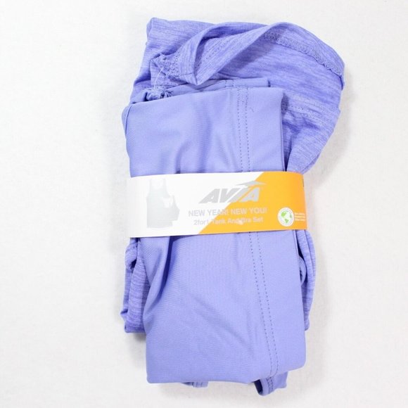 Avia Womens Purple Blue Activewear Tank and Bra 2 for 1 Set NWT - Picture 1 of 5